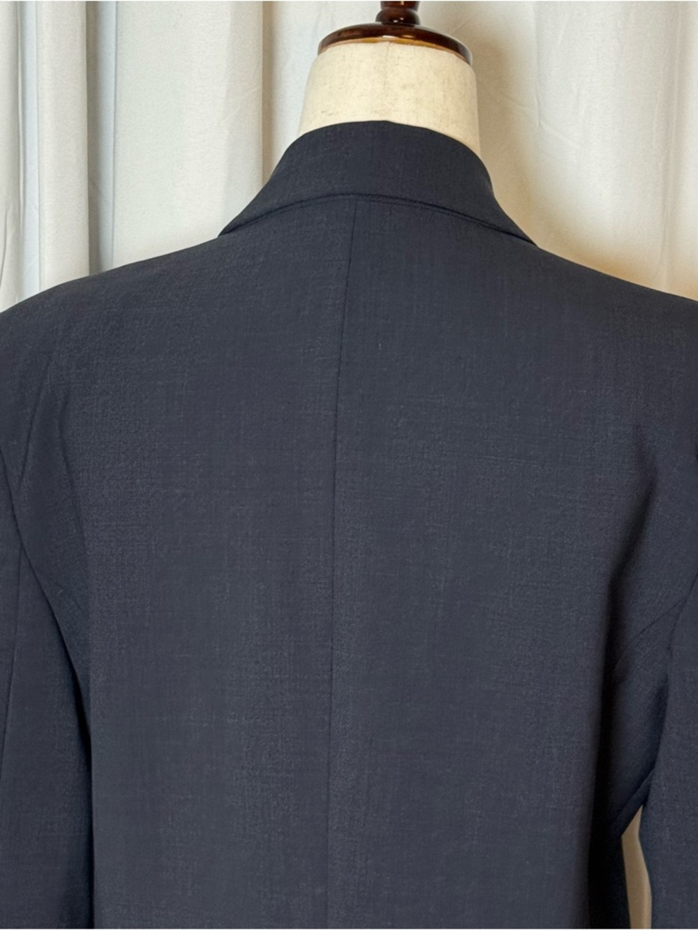 Theory Wool Single Breasted Blazer Navy Single Button Tailored Jacket Size 12 - Picture 7 of 14